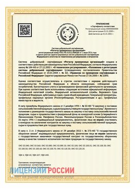 Приложение к сертификату для ИП Вилючинск Сертификат СТО 03.080.02033720.1-2020